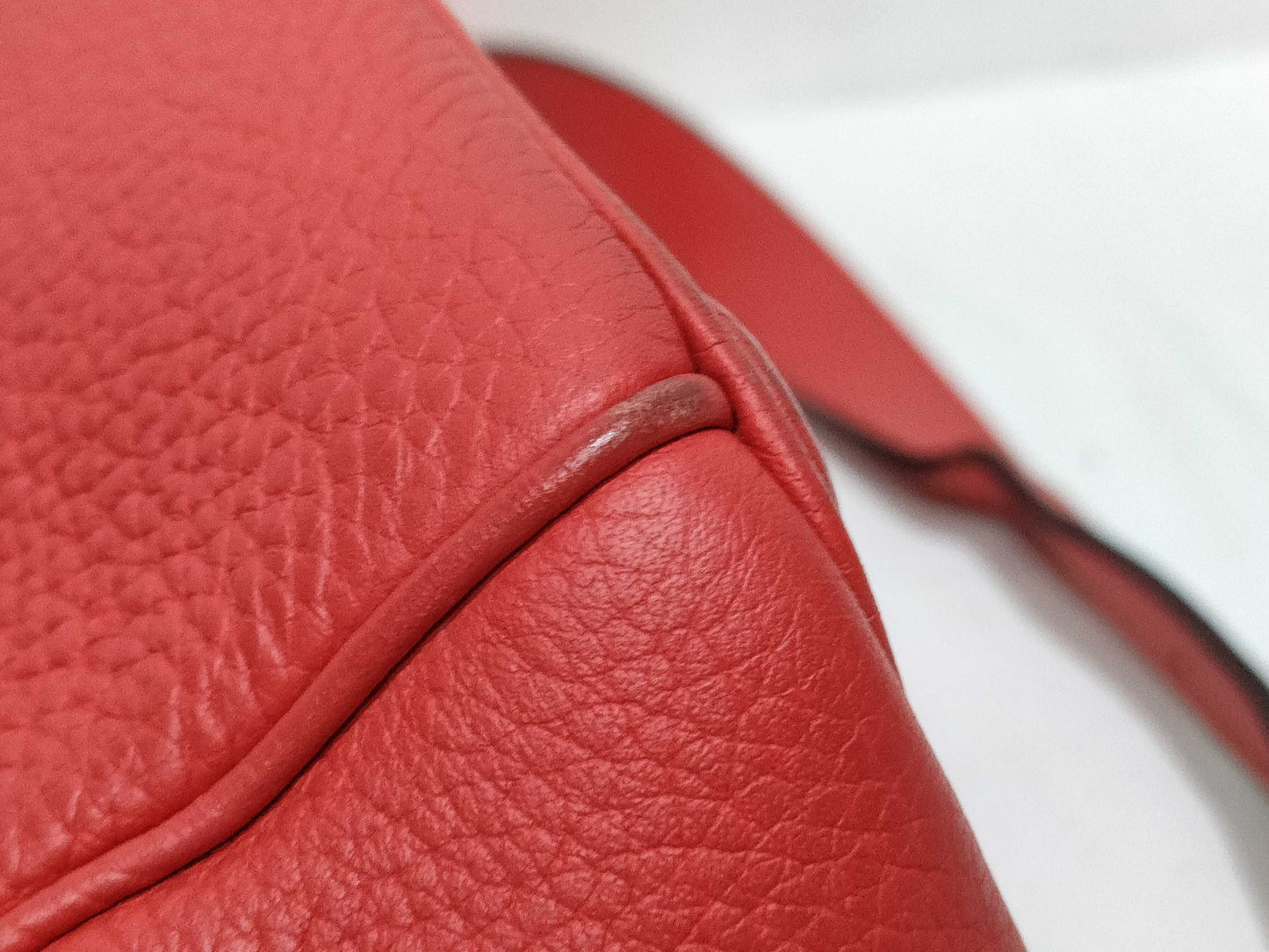 Dior Be Dior Leather 2-Way Handbag Red