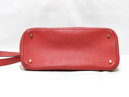 Dior Be Dior Leather 2-Way Handbag Red