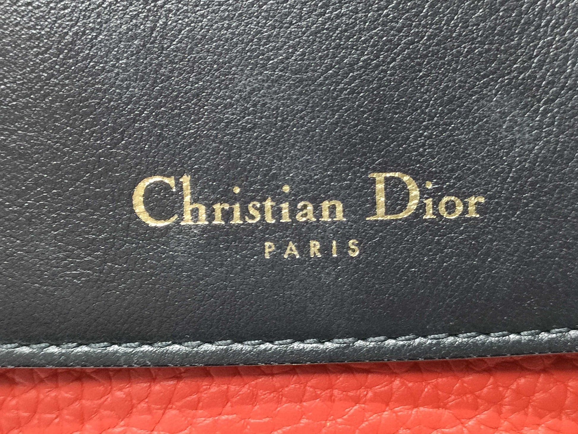 Dior Be Dior Leather 2-Way Handbag Red