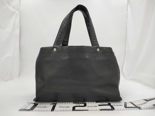CHANEL Caviar Tote Bag, Black with Silver Hardware