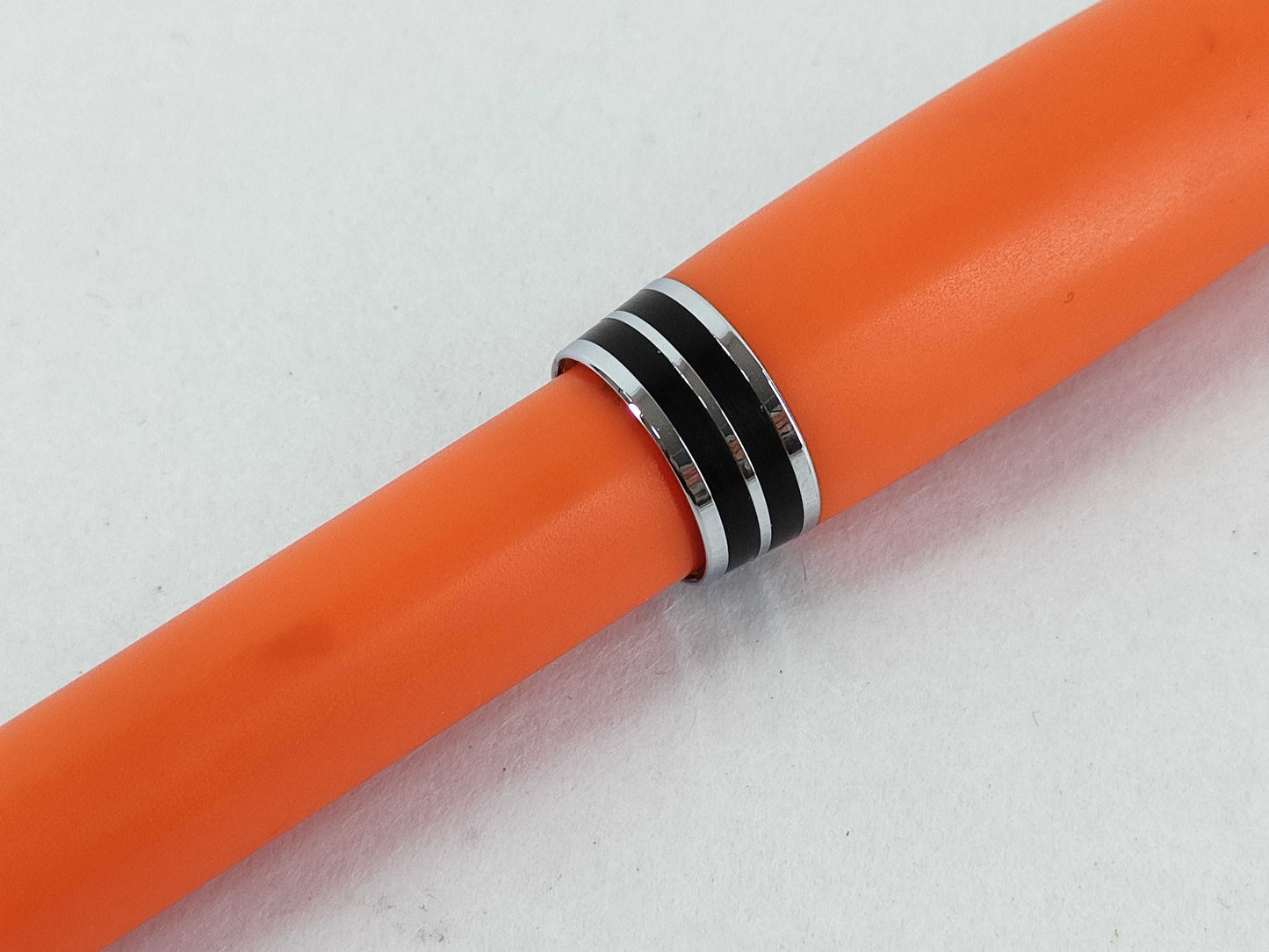 AURORA Knock Ballpoint Pen, Orange x Silver, Pens & Fountain Pens