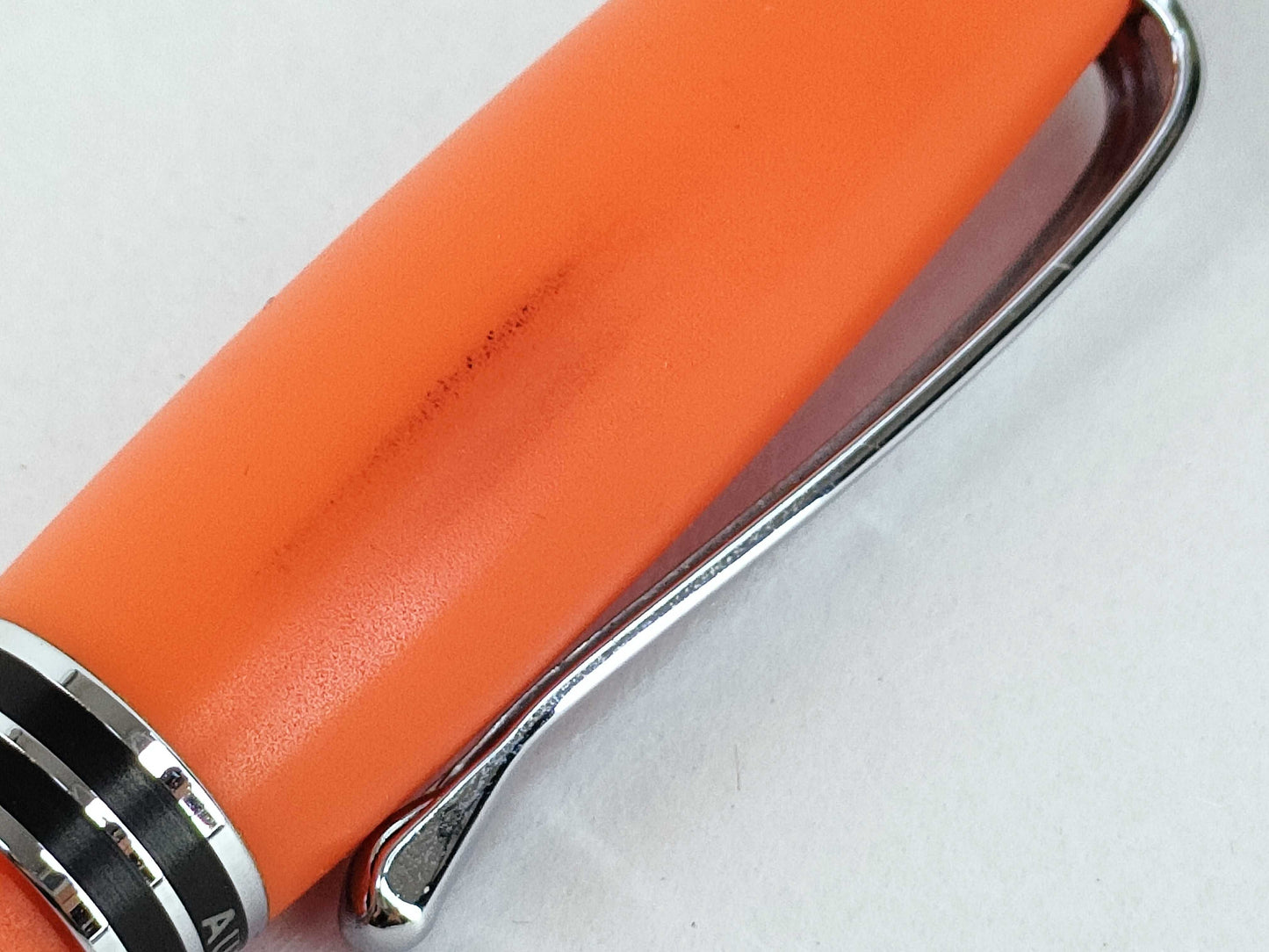 AURORA Knock Ballpoint Pen, Orange x Silver, Pens & Fountain Pens