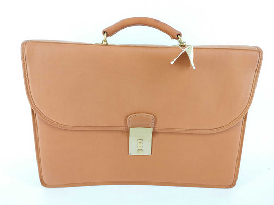 COACH Coach Business Bag Calfskin Brown x Gold Business Bag