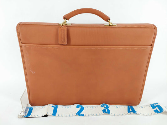 COACH Coach Business Bag Calfskin Brown x Gold Business Bag