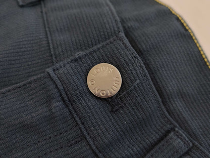 LOUIS VUITTON LOUIS VUITTON Men's Monogram Leather Patch LV Embroidered Pants Size 27