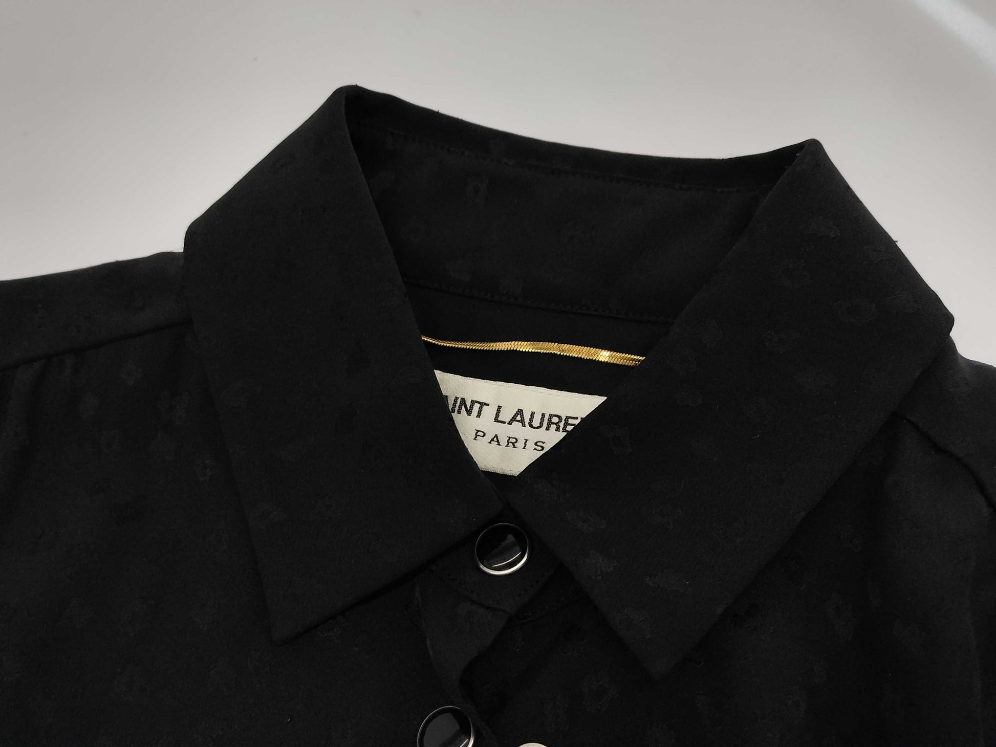 SAINT LAURENT PARIS Silk Black Dress with Tag
