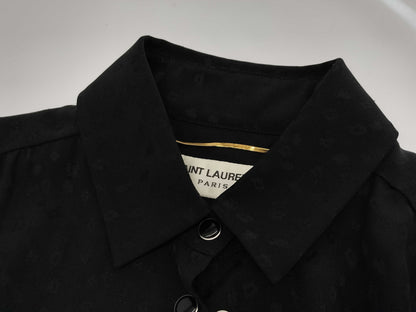 SAINT LAURENT PARIS Silk Black Dress with Tag