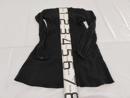 SAINT LAURENT PARIS Silk Black Dress with Tag