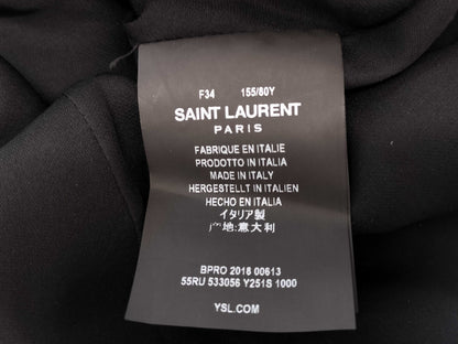 SAINT LAURENT PARIS Silk Black Dress with Tag