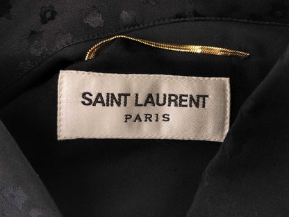 SAINT LAURENT PARIS Silk Black Dress with Tag