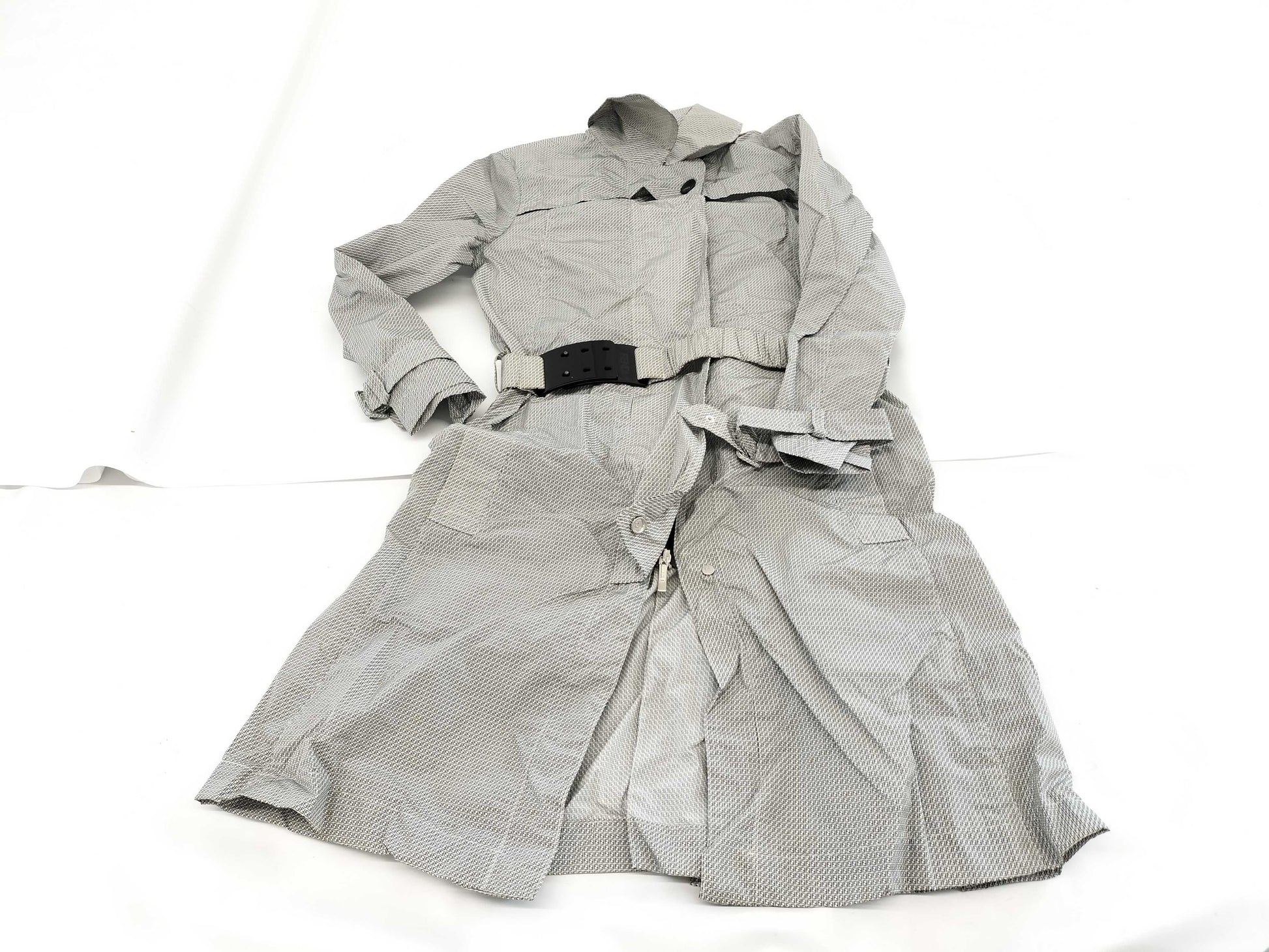 FENDI Zucca FF Coat with Belt, Size 38
