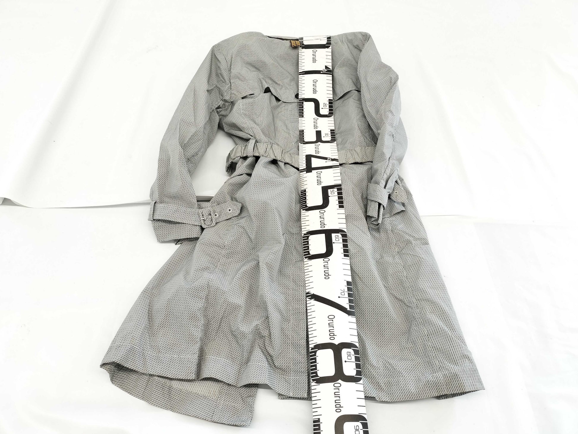 FENDI Zucca FF Coat with Belt, Size 38