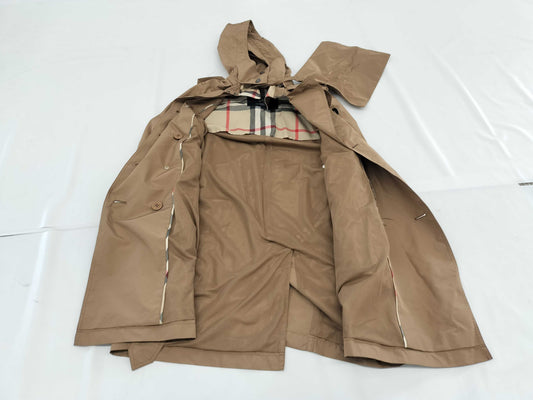 BURBERRY BURBERRYLONDON Spring Coat with Drawstring Bag, Nylon, Size 38