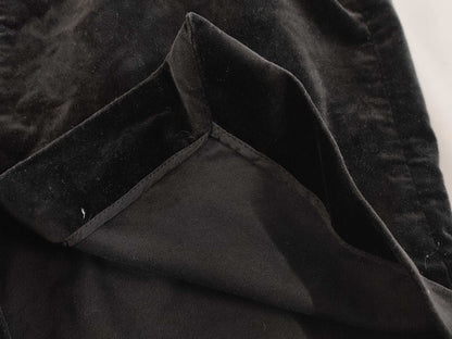 GUCCI Velvet Skirt with Gold Hardware, Black