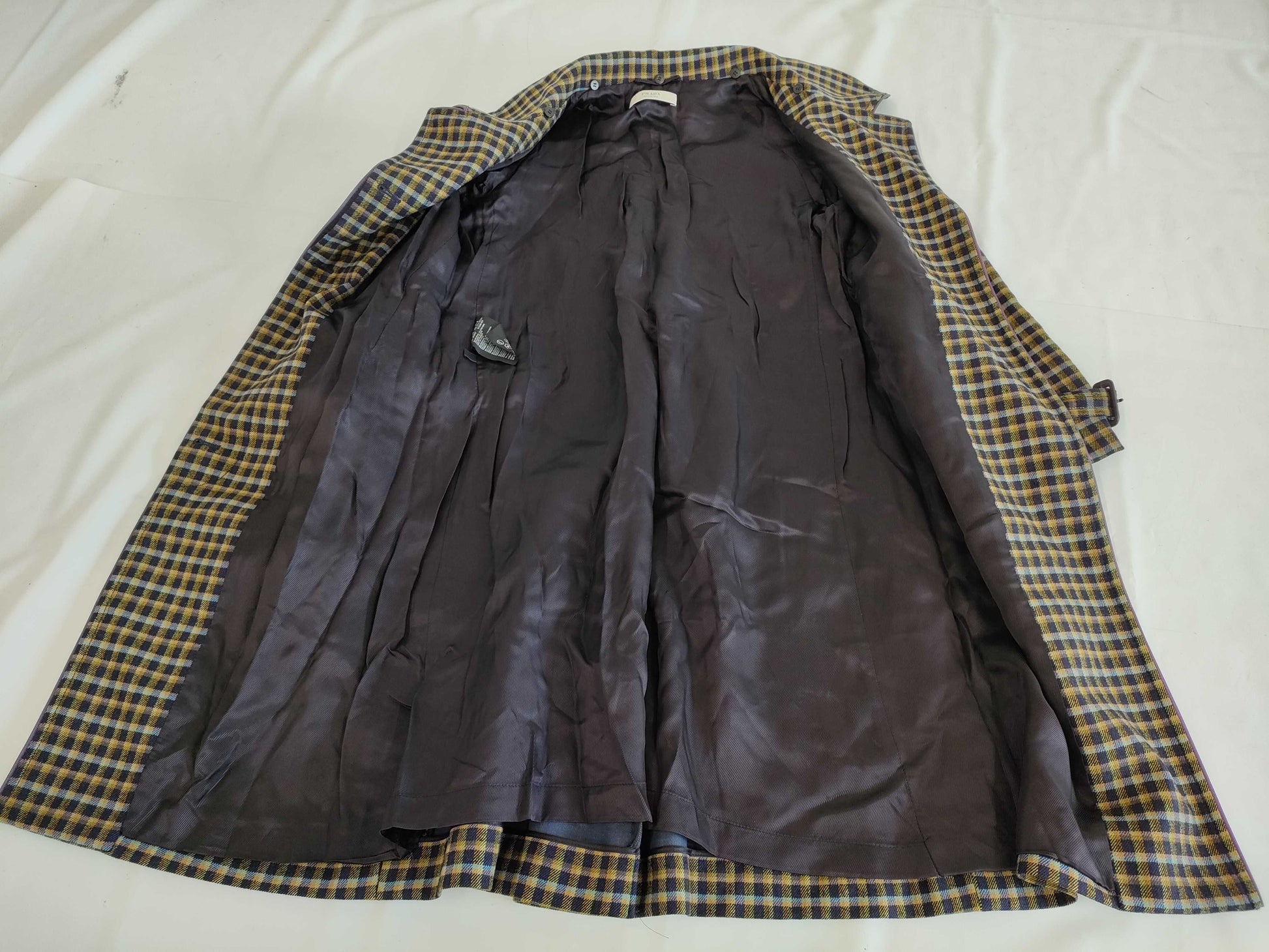 PRADA Wool Coat with Beaded Stones, Size 40