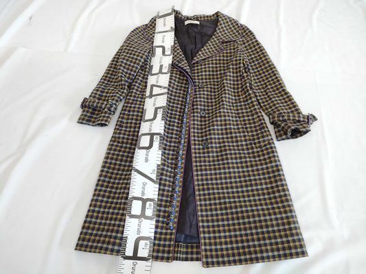 PRADA Wool Coat with Beaded Stones, Size 40