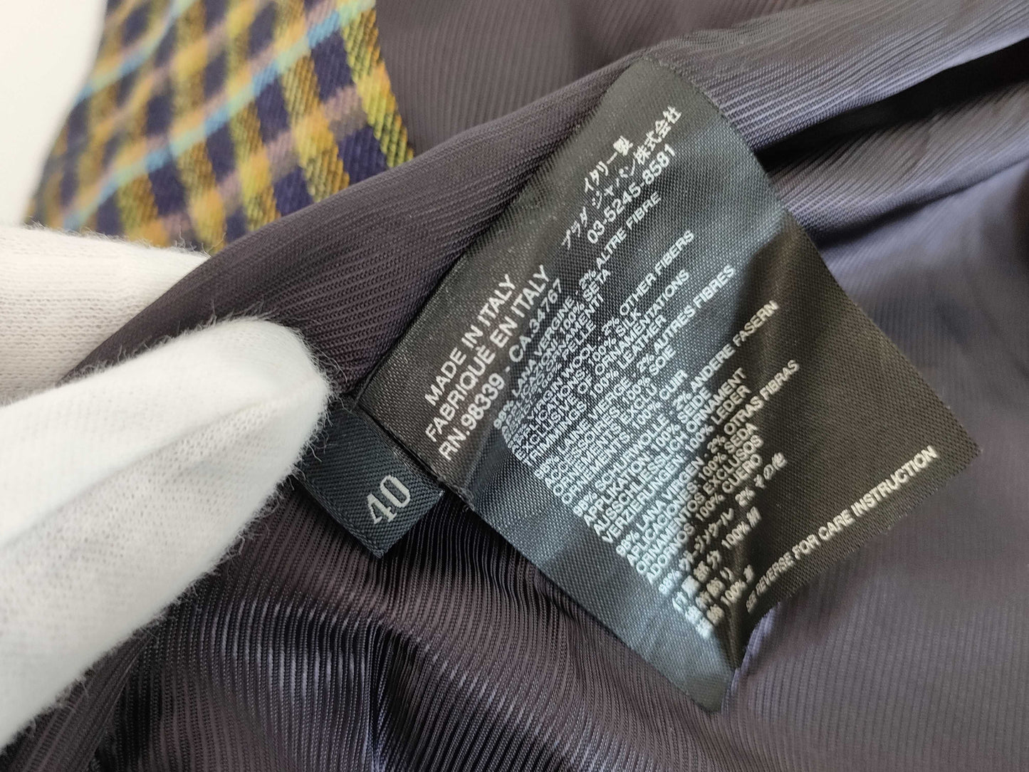 PRADA Wool Coat with Beaded Stones, Size 40