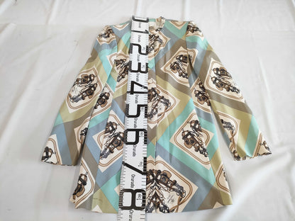 HERMES Scarf Pattern Long Coat Size 40 Coat