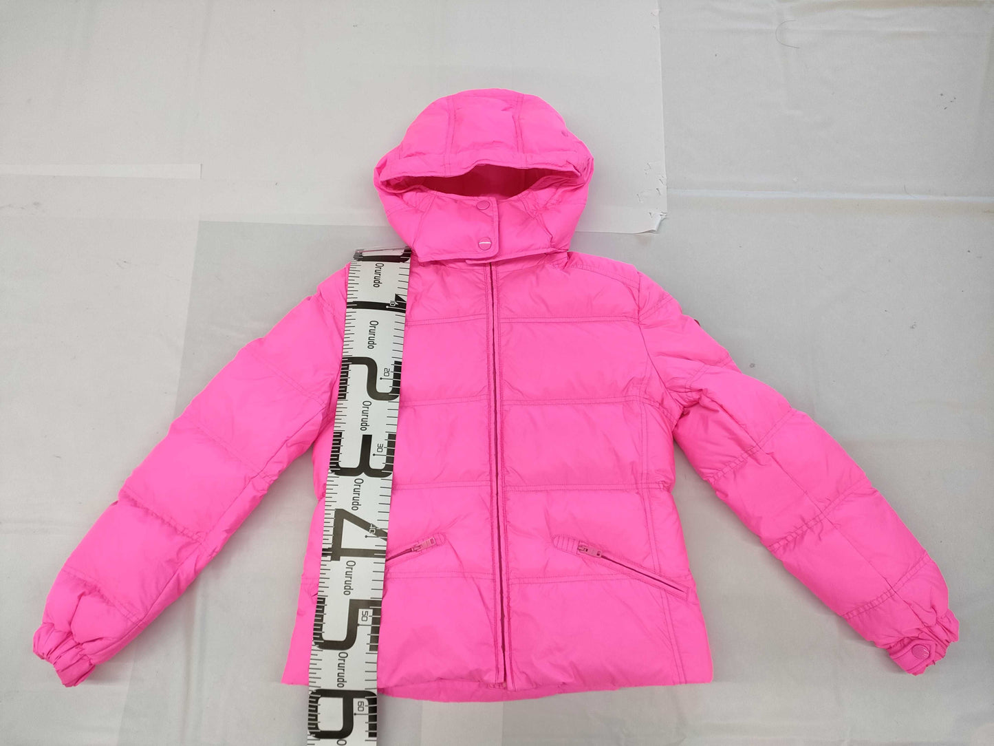 PRADA Triangle Logo Down Jacket, Pink, Recent Model