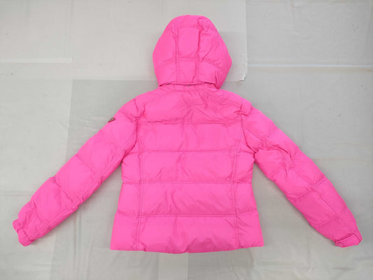 PRADA Triangle Logo Down Jacket, Pink, Recent Model