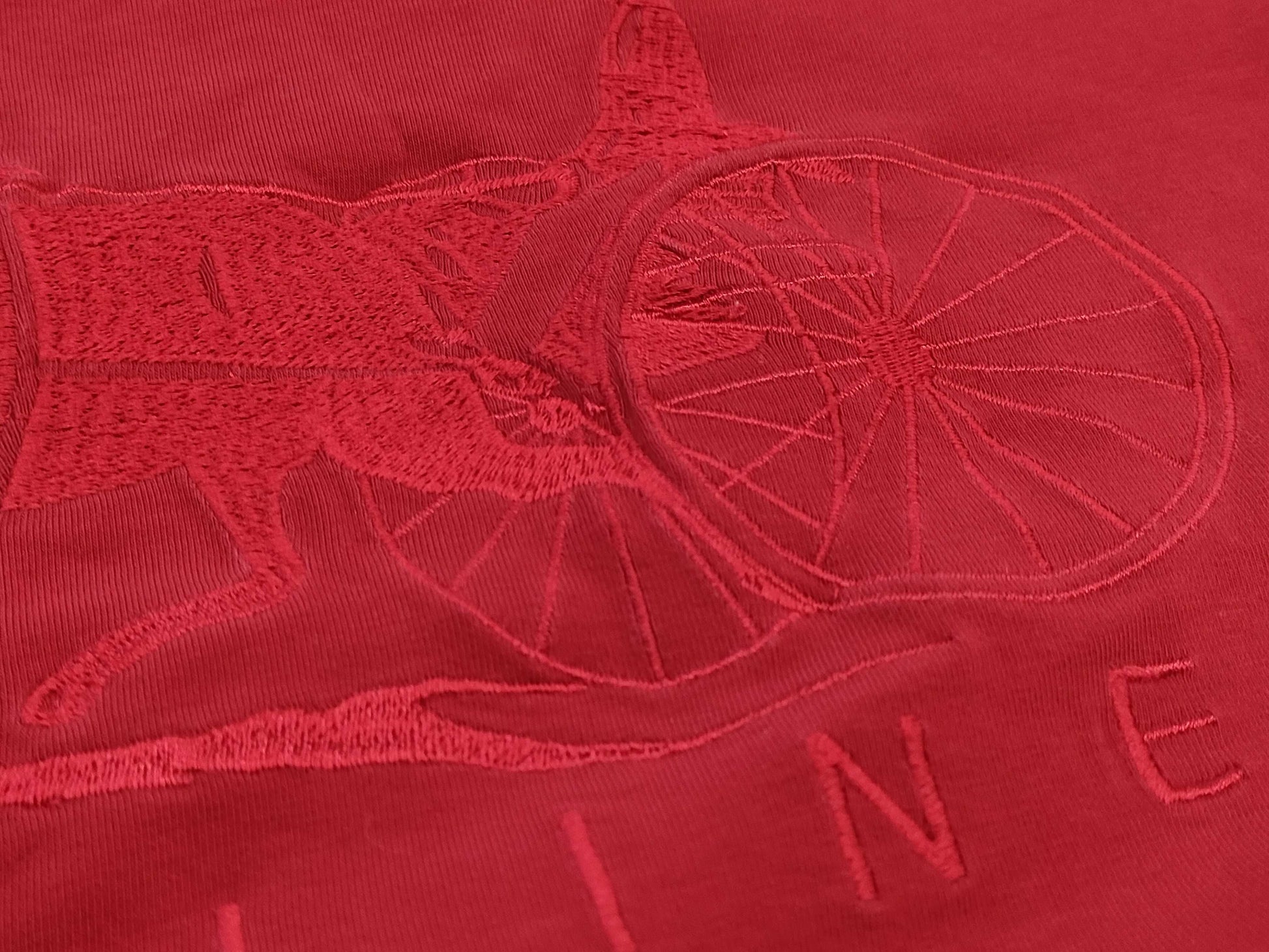 CELINE Sulky Carriage Embroidered T-Shirt