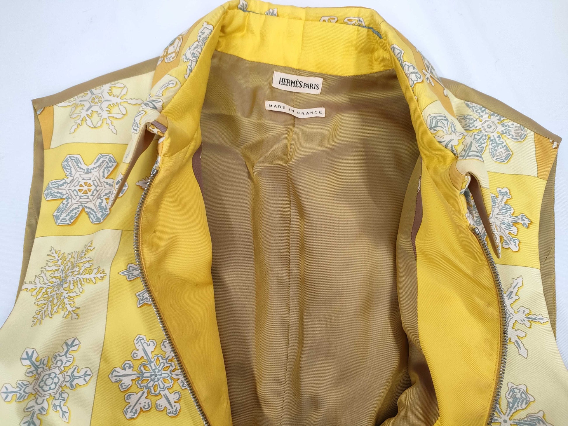 HERMES Padded Down Vest, Margiela Period, Twill Reine, Size 38