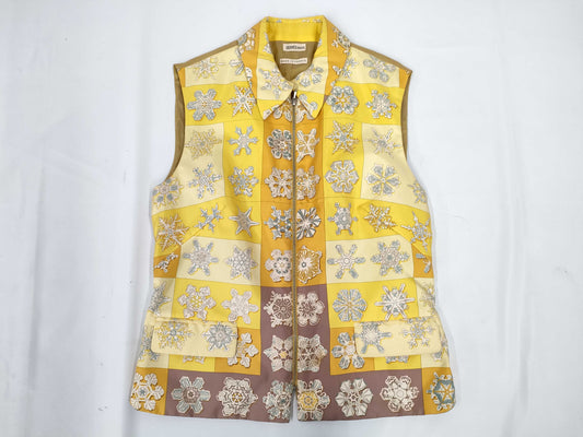 HERMES Padded Down Vest, Margiela Period, Twill Reine, Size 38