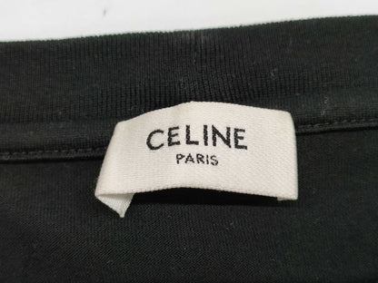 CELINE Triomphe T-shirt, black, cropped, like new
