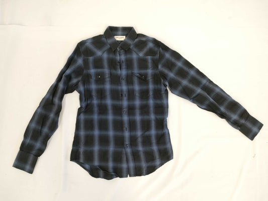 SAINT LAURENT PARIS Ombre Check Flannel Shirt