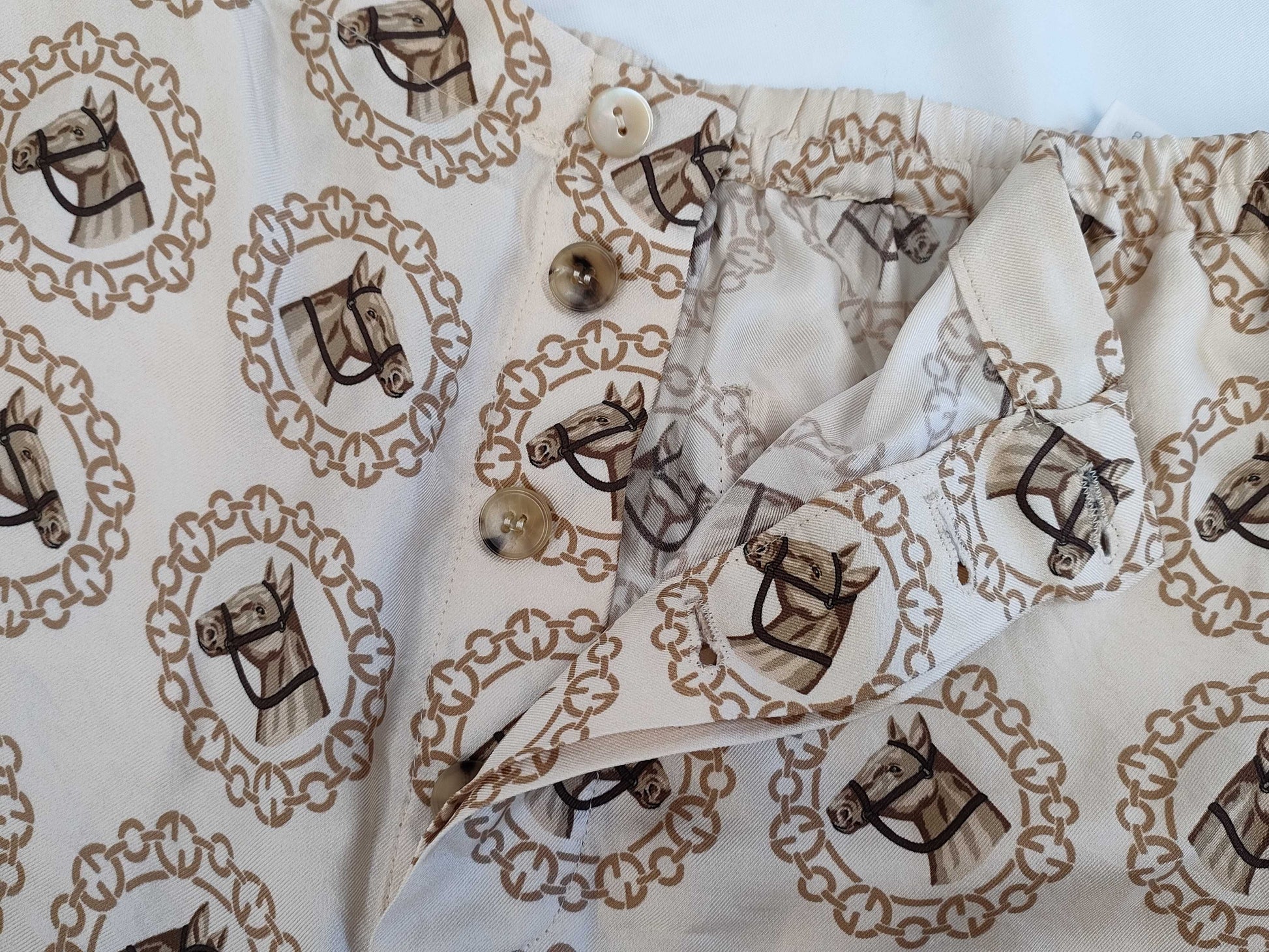 GUCCI Horse Pants Silk Men's