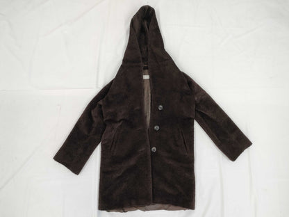 MaxMara Shaggy Hooded Alpaca Coat Size 40 Coat