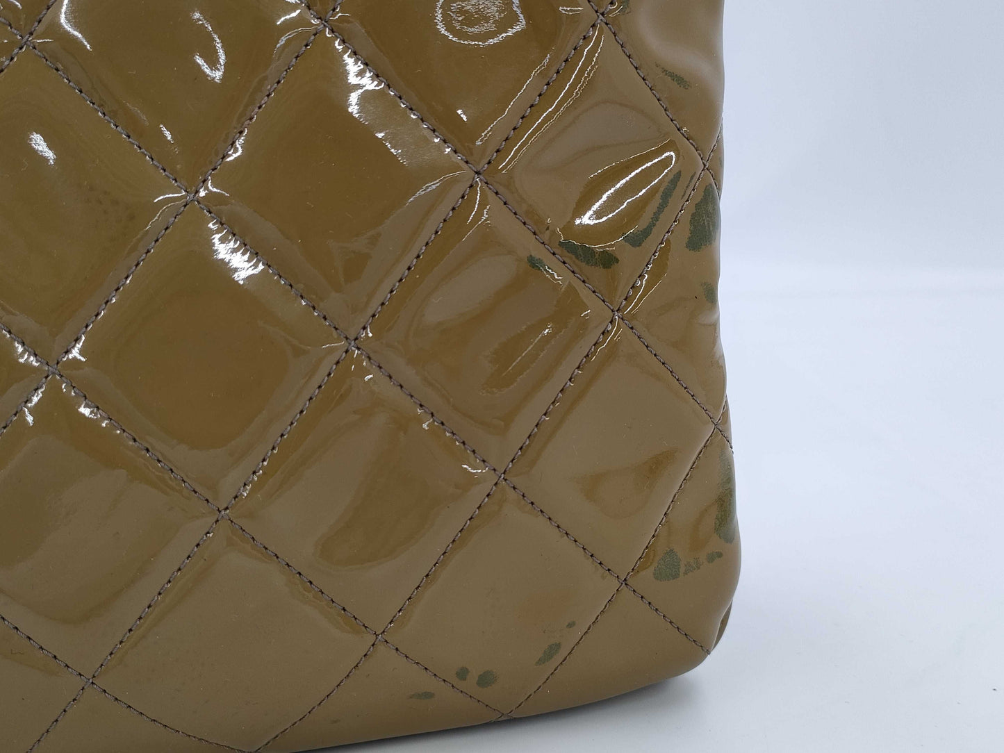 CHANEL Timeless Patent Chain Tote Shoulder Bag