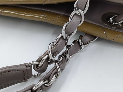 CHANEL Timeless Patent Chain Tote Shoulder Bag