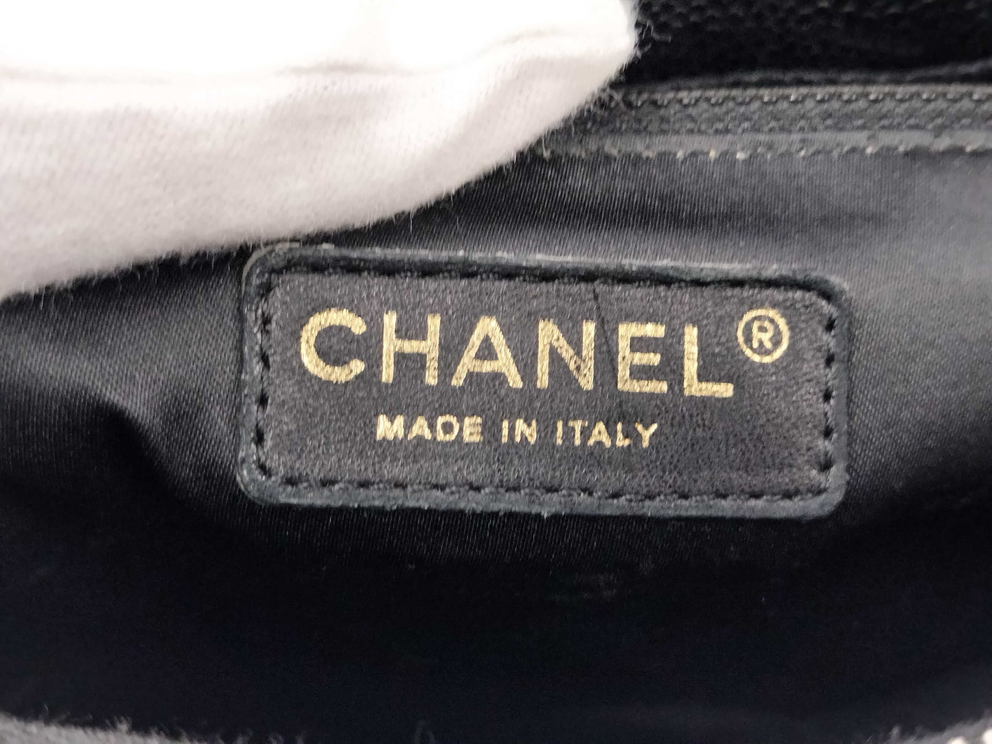 CHANEL Caviar Skin Coco Mark GST Shoulder Tote Bag
