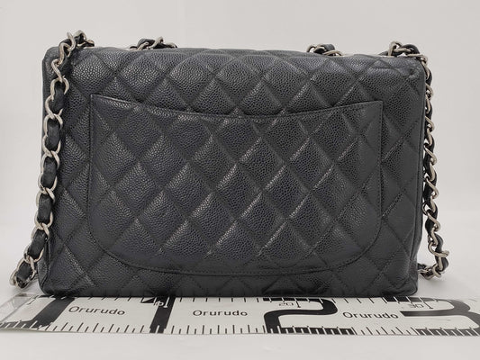 CHANEL Deca Matelasse 30 Chain Shoulder Bag with Turnlock Caviar Skin