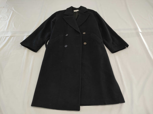 VALENTINO Double Belted Long Coat, Size 42