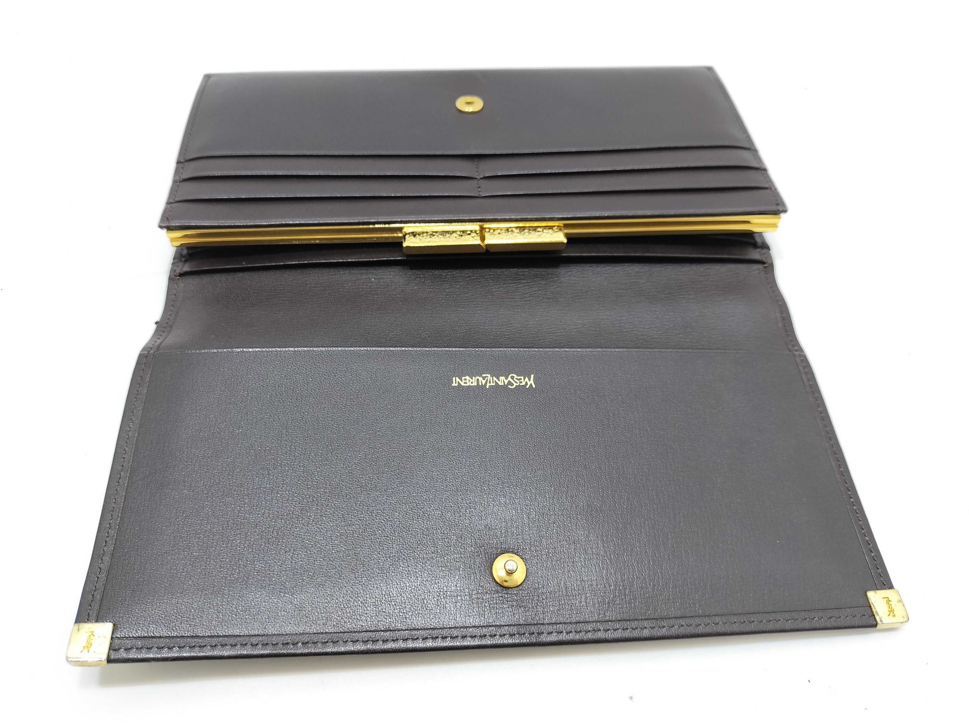 Yves Saint Laurent YSL Leather Long Wallet