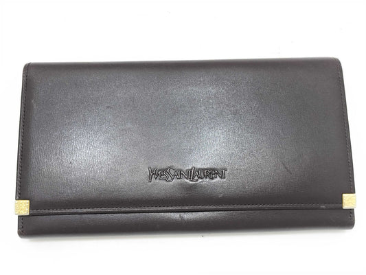 Yves Saint Laurent YSL Leather Long Wallet