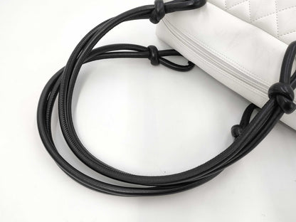 CHANEL Cambon Line White Bag Warranty 9848691 Handbag
