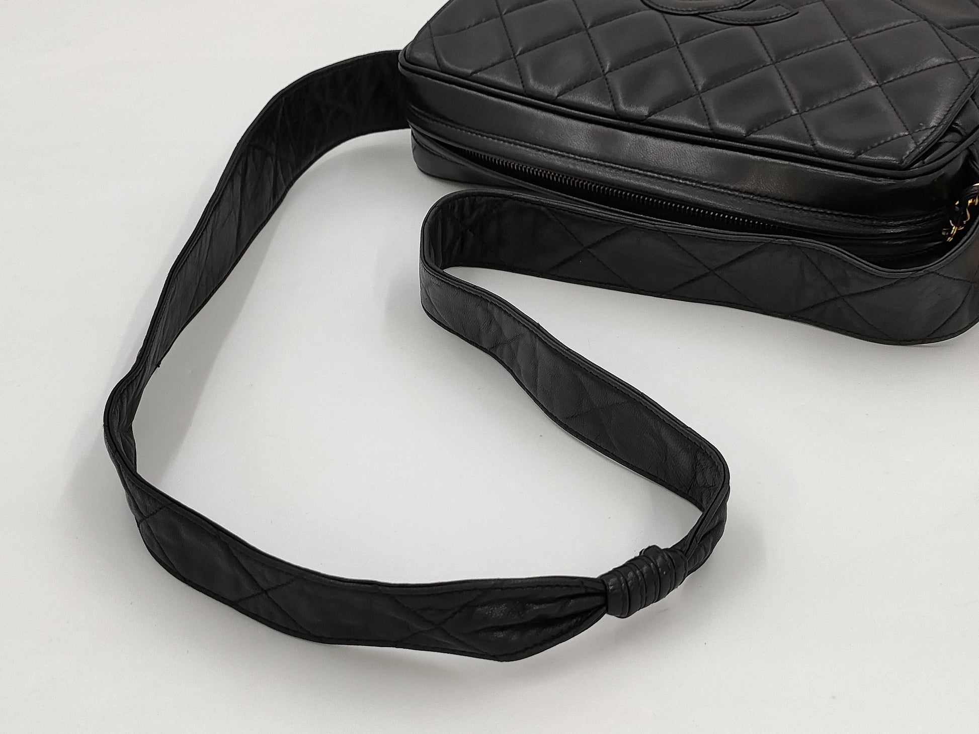 CHANEL Shoulder Bag, Lambskin, Black with Fringe, 3472238