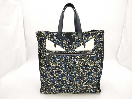 Dior Fendi Monster Nylon Camouflage Tote Bag