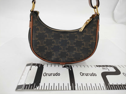 CELINE Ava Triomphe Macadam Brown Handbag