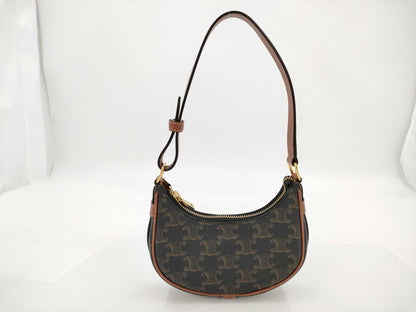 CELINE Ava Triomphe Macadam Brown Handbag