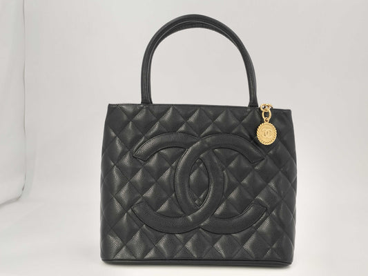 CHANEL Caviar Leather Reissue Tote Bag, Gold Hardware, Black, No. 10