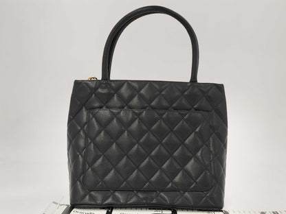 CHANEL Caviar Leather Reissue Tote Bag, Gold Hardware, Black, No. 10