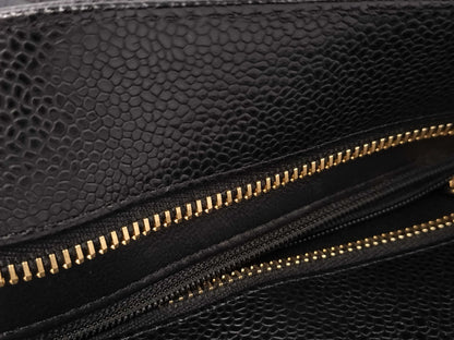 CHANEL Caviar Leather Reissue Tote Bag, Gold Hardware, Black, No. 10