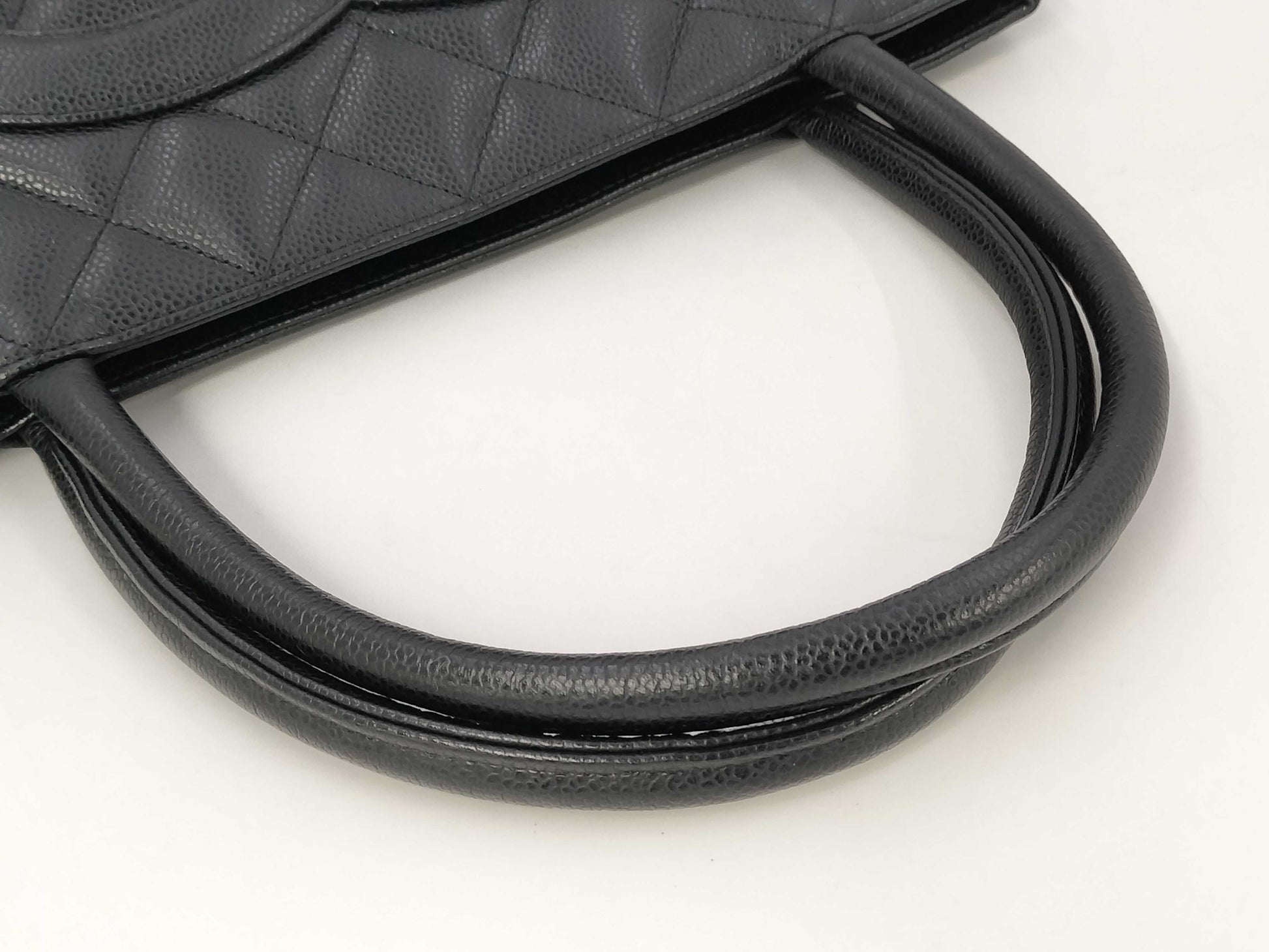 CHANEL Caviar Leather Reissue Tote Bag, Gold Hardware, Black, No. 10