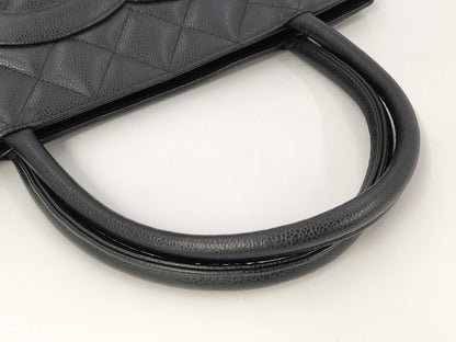 CHANEL Caviar Leather Reissue Tote Bag, Gold Hardware, Black, No. 10