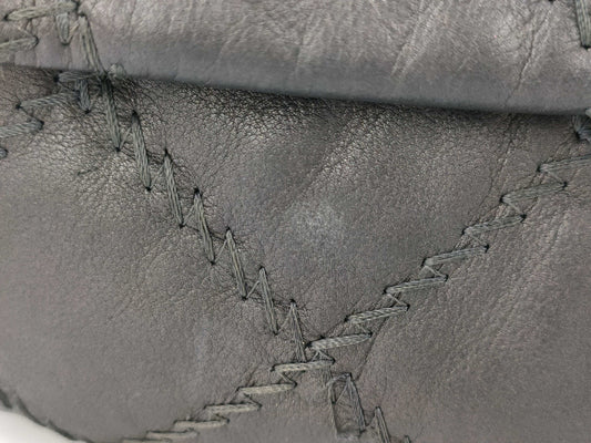 CHANEL CHANEL Chain Shoulder Bag, Gray, Silver Hardware, G Card, Seal, Quilted Shoulder Bag