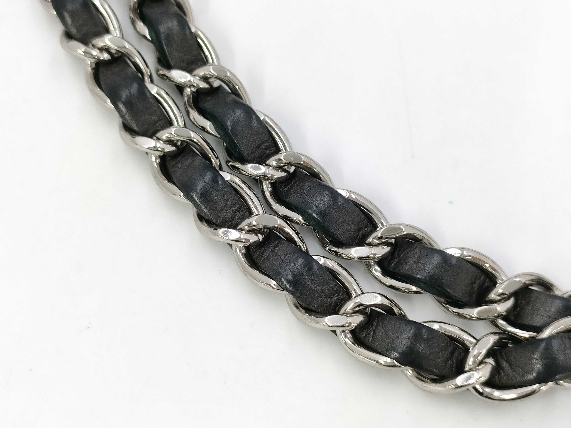 CHANEL CHANEL Chain Shoulder Bag, Gray, Silver Hardware, G Card, Seal, Quilted Shoulder Bag